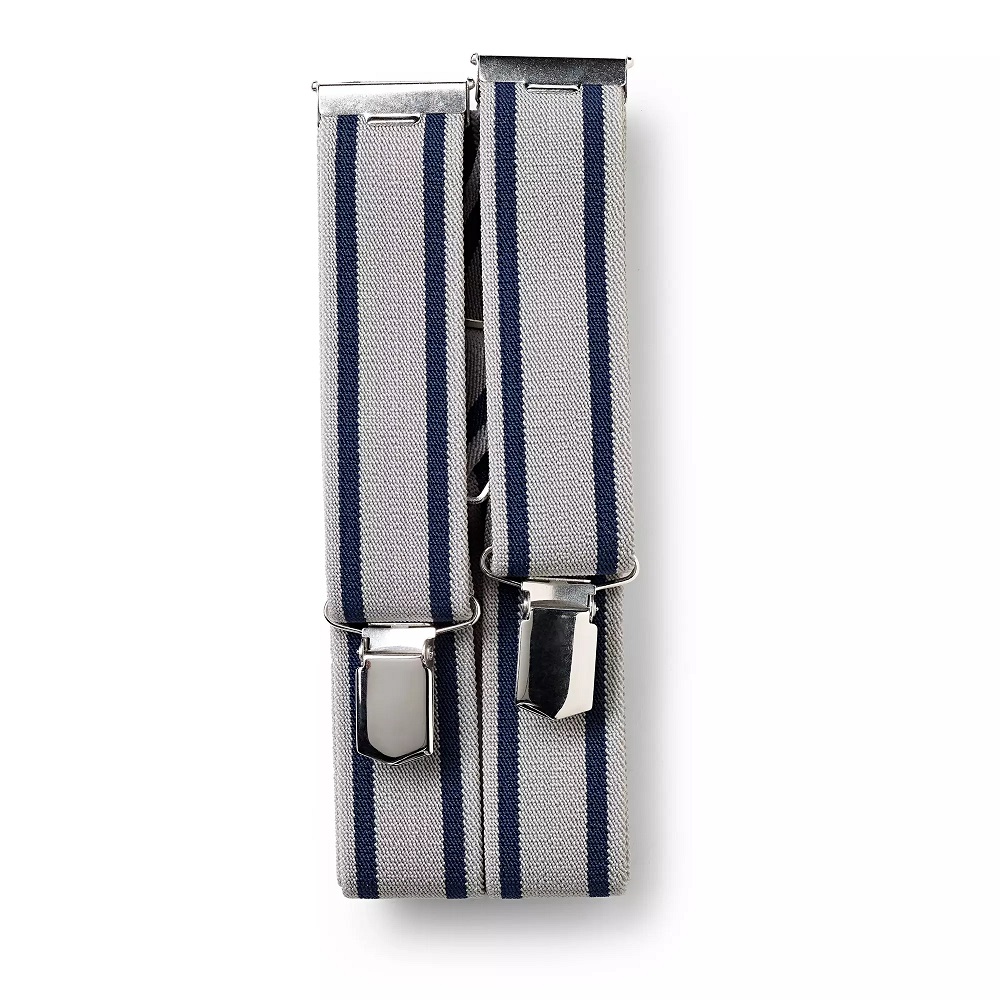 Bretele pantaloni Profi Hercules, gri/albastru, 110 cm / 35 mm