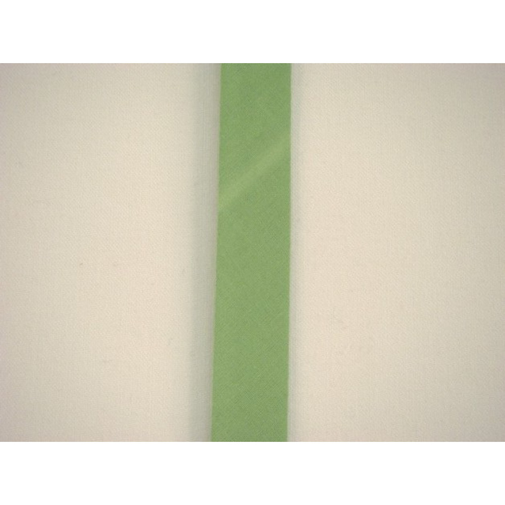 Banda bias din bumbac, verde mar, 60/30 mm